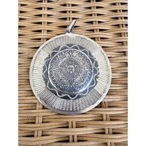 Vintage 60 925 silver Mexican Mayan Aztec Pendant Bernice Godspeed 70 grams